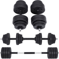 SONGMICS 2-in-1 Állítható Súlyzókészlet 30 kg Fekete (EUZ-SYL30HBK)