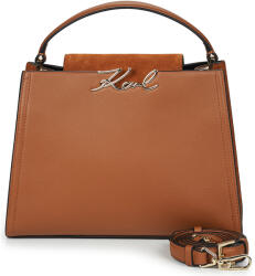 KARL LAGERFELD Genti de mână Femei K/SIGNATURE MD TOP HANDLE SUED Karl Lagerfeld Maro Unic
