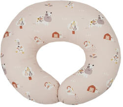 EKO Kisméretű Velvet Szoptatós Párna My Farm Powder Pink 60x60cm - Puha és Ergonomikus Támasztópárna Szoptatáshoz, Kényelmes Pihenéshez