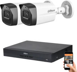 DAHUA 2 biztonsági kamerás IP kamera rendszer 4MP (DAHUA-HFW1430TL2-02)