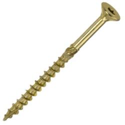  Csavarda süllyesztettfejű faszerkezetépítő csavar, sárgahorganyzott 6X160/70mm TORX-30