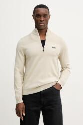 BOSS Green pulóver gyapjúkeverékből KN_Momentum-X QZ - bézs XXL