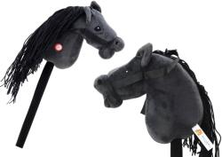 LEAN Toys Cap de cal pluș negru cu sunete pe băț (19535)