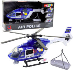 LEAN Toys Elicopter de poliție pentru salvare cu efecte luminoase și sonore, scară 1: 14 (21465)