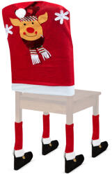Family Collection Set Husa Scaun de Craciun - Ren - 50 x 60 cm - Rosu/Alb - 58737C (58737C)