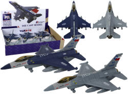 LEAN Toys Model de Avion Vânător Cu Propulsie prin Fricțiune, Disponibil în Culoare Albastru Marin sau Gri (16285)