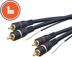 Delight Cablu RCA 1 m - 2 x RCA male la 2 x RCA male (20103)