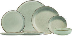 Hermia Tányérkészlet porcelán, zöld, 24 darabos (1000062)