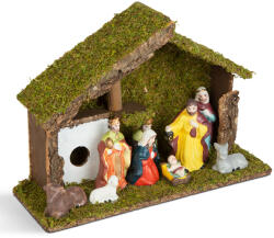 Family Collection Decor de Craciun pentru Masa - Nasterea Domnului - Ceramica si Lemn - 30 x 10 x 20 cm - 58719 (58719)