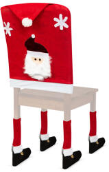 Family Collection Set Husa Scaun de Craciun - Mos Craciun - 50 x 60 cm - Rosu/Alb - 58737A (58737A)
