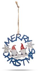 Family Collection Decorațiune de Crăciun - elf albastru din lemn - 10 cm (58547B)