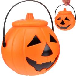 Verk Group Găleată portocalie în formă de dovleac pentru Halloween cu capac (26145)