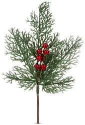 Family Collection Decor de Craciun - Creanga de Pin cu Fructe de Padure Rosii - 35 cm (58531)