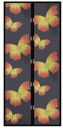 Garden of Eden Plasa Tantari pentru Usi cu Inchidere Magnetica - Model cu Fluture - 100x210 cm - Negru (11398C)
