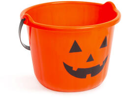 Bewello Galeata din plastic Halloween - dovleac - 20 x 15 cm (58115)