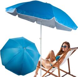VERK GROUP Umbrelă mare de grădină și plajă cu protecție UV, înălțime ajustabilă și înclinabilă, 210 cm (14416)