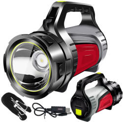 VERK GROUP Lanternă LED JS-881A cu funcție de powerbank, gri (08341)