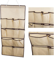 VERK GROUP Organizator pentru dulap, bej, cu 12 buzunare pentru bijuterii și accesorii, 90x45 cm (01347)