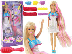 LEAN Toys Păpușa Anlily cu Păr Lung Blond și Accesorii pentru Coafuri (16912)