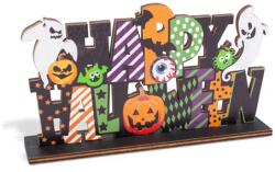 Family Decorațiune de poliță Halloween din lemn - 'Happy Halloween' - 17 x 10 x 4 cm (56554)