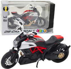 LEAN Toys Model motocicletă sport din metal cu efecte de lumină și sunet, elemente aurii și roșii 1: 12 (22606)