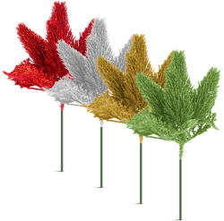 Family Collection Decor de Craciun - Auriu, Argintiu, Rosu, Verde - cu Tarus - 8 x 22 cm (58542)