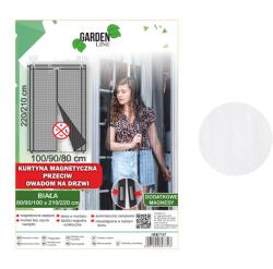 Gardenline Plasă de țânțari magnetică pentru ușă - alb - 80/90/100 x 210/220 cm (HEB7747)
