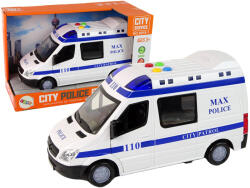 LEAN Toys Mașinuță de Poliție Interactivă cu Sunete și Lumini, Propulsie prin Fricțiune (15490)