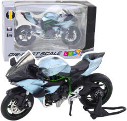 LEAN Toys Model de motocicletă sport din metal cu lumini și efecte sonore, Argintiu 1: 12 (22604)