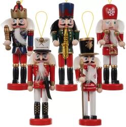 Ruhhy ISO TRADE Figurine Spărgător de Nuci din Lemn pentru Brad, Set de 5 (00020358)