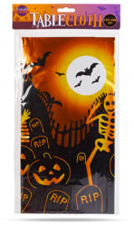 Family Față de masă de Halloween - efect de aluminiu - 137 x 183 cm - cu morminte (56542C) Fata de masa