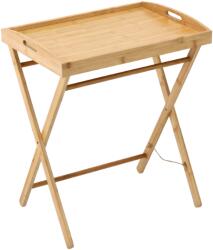 BackHomeLiving Măsuță pliabilă din bambus - 49 x 35 x 59 cm (MUT6569) Tava