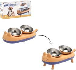 BackHomeLiving Set de Boluri Din Oțel Inoxidabil pentru Câini/Pisici - 41 x 20, 5 x 15 cm (PET7734)