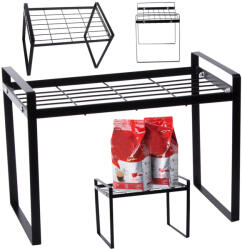 Verk Group Organizator de bucătărie din metal cu un singur nivel, stil loft (27219_CZ) Raft