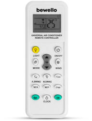 Bewello Telecomanda Universala pentru Aparate de Aer Conditionat - 1000 in 1 - 2 X AAA - Alb (BW4008)