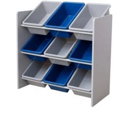 GordonToys Raft Organizator pentru Jucarii - 60 x 64 x 26, 5 cm - Albastru, Gri (G320)