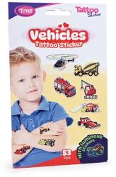 Tytoo Set de autocolante tatuaj cu vehicule - 53 bucăți / pachet (TY50272)