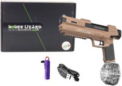 LEAN Toys Pistol de Apă Automat cu Rezervor Transparent Maro Deschis (20338)