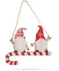 Family Collection Decorațiune de Crăciun - elf roșu din lemn - 15 cm (58546A)