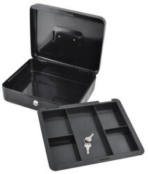 Malatec Cutie din Metal pentru Depozitare Bani cu Inchidere - Negru (00001216)