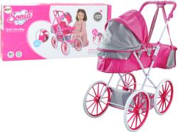LEAN Toys Căruț roz metalic pentru păpuși (17736)
