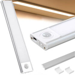Verk Group Iluminare LED autoadezivă pentru dulap 30 cm, USB, cu senzor de mișcare (12333)