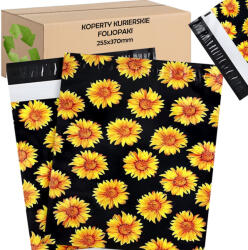 Real FOLIOPAK KURIERSKI Plicuri de Curierat cu Model de Floarea-soarelui Negru 255 x 370 mm 50 buc (RC126)