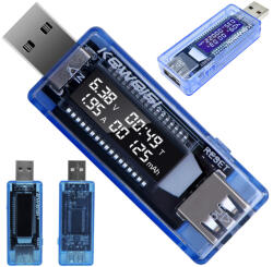 Verk Group Voltmetru și Ampermetru Digital Compatibil USB 3.0, Albastru (06282)