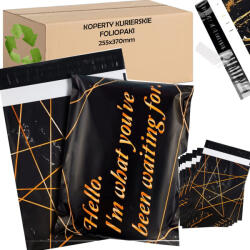 Real Plicuri de curierat negre „For You cu autoadeziv, 255 x 370 mm, 50 buc (RC123)