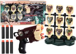 LEAN Toys Set de Tir cu Darts de Spumă și Țintă Dinozaur Maro (18939)