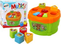 LEAN Toys Tobă Educativă Interactivă în Culori Verde și Portocaliu (17949)