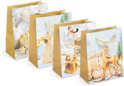 Family Pungi Cadou de Craciun - Hartie - 114 x 64 x 146 mm - 4 Tipuri / pachet - 12 buc / pachet (58299)