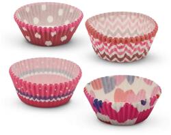 Family Set de hârtie pentru brioșe (100 buc) - Cu inimioare (57168H)