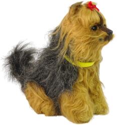LEAN Toys Câine Pluș Interactiv Yorkshire Terrier - Cu Mișcare a Capului și Cozii, Sunete (12696)
